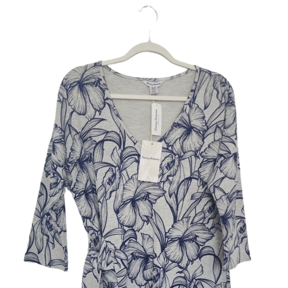 Tommy Bahama Heather Sands Side Tie Floral Print Dress Size Medium. - Picture 6 of 12